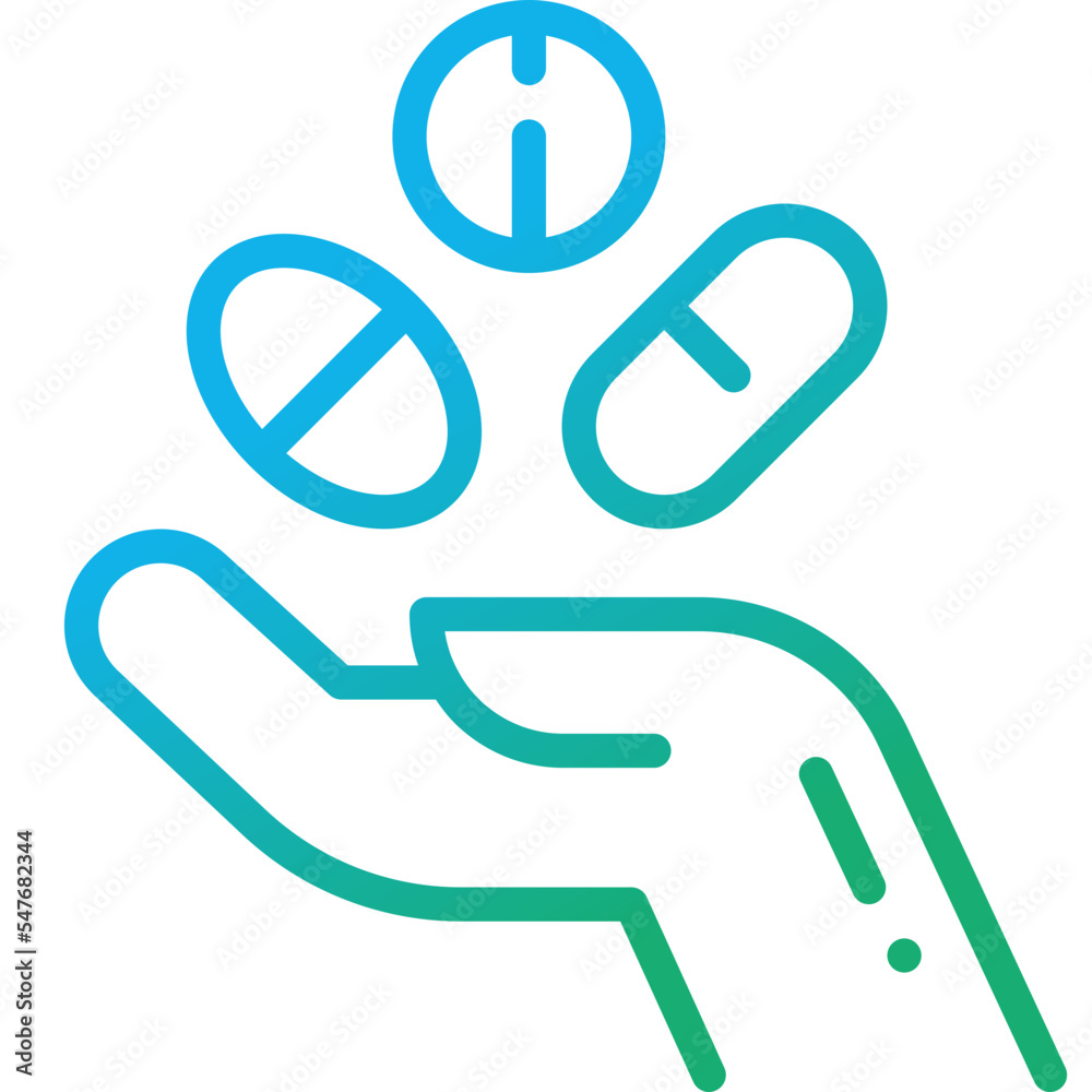 drug gradient line icon drug gradient line icon