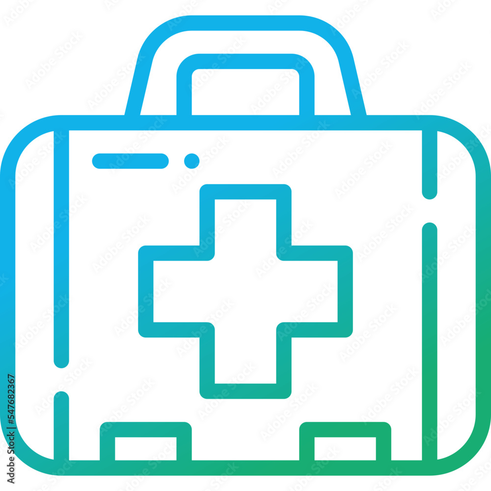 first aid kit gradient line icon first aid kit gradient line icon