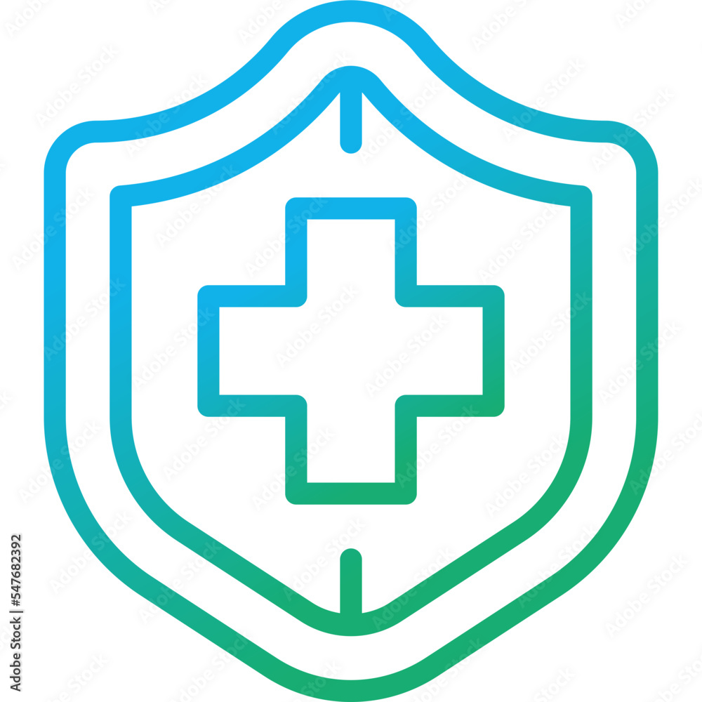 Obraz premium insurance gradient line icon