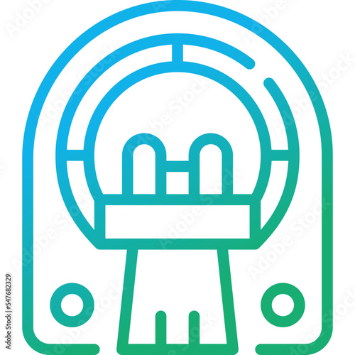ct scan gradient line icon