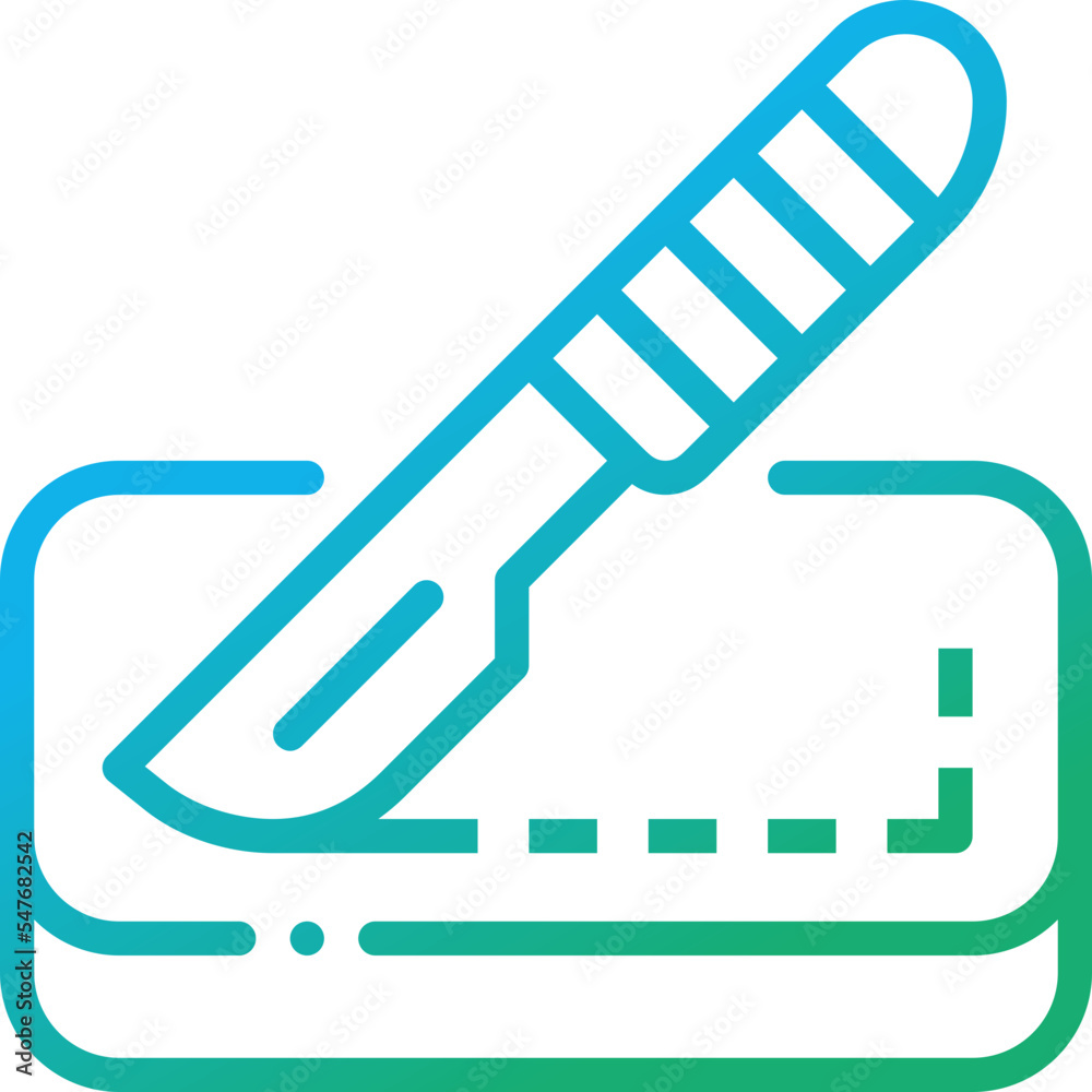surgery gradient line icon surgery gradient line icon