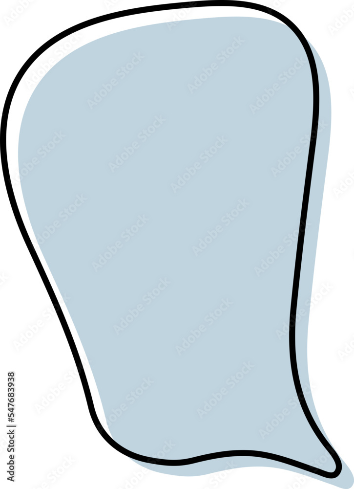 Cute doodle blue speech bubble hand drawn for decoration Cute doodle blue speech bubble hand drawn for decoration