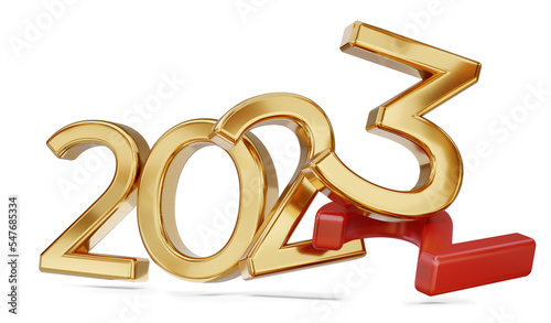 year 2023 on old 2022 red g...