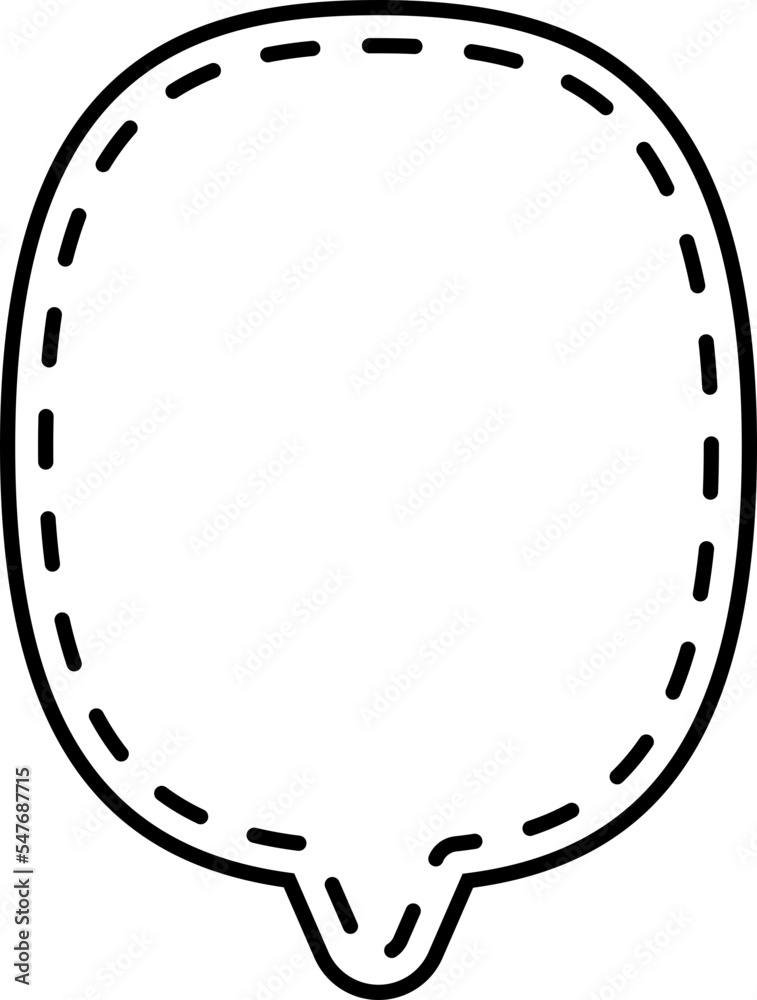 Cute doodle speech bubble hand drawn for decoration