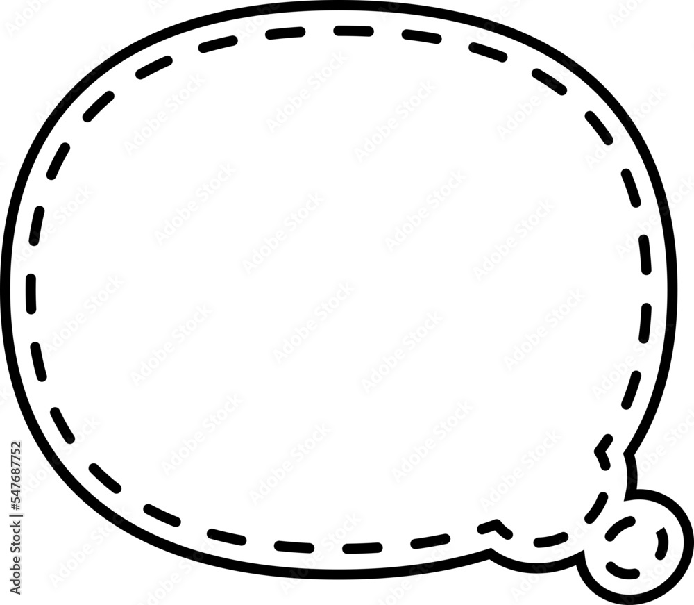 Cute doodle speech bubble hand drawn for decoration Cute doodle speech bubble hand drawn for decoration