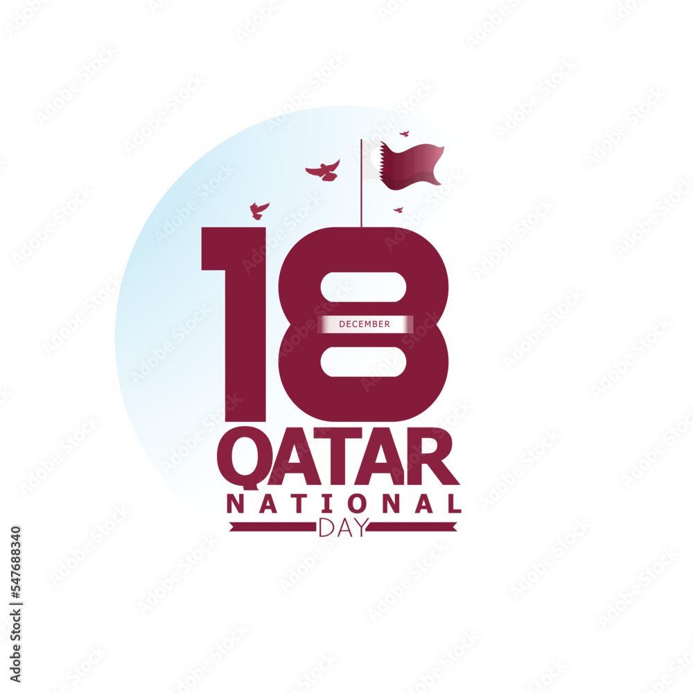 Qatar National Day Greeting Card, creative celebration Vector Illustration . Qatar National Day Greeting Card, creative celebration Vector Illustration .