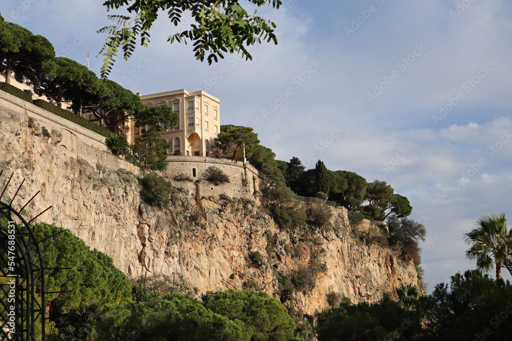 The famous rock in Monaco, on which the castle of Grimaldi is located
