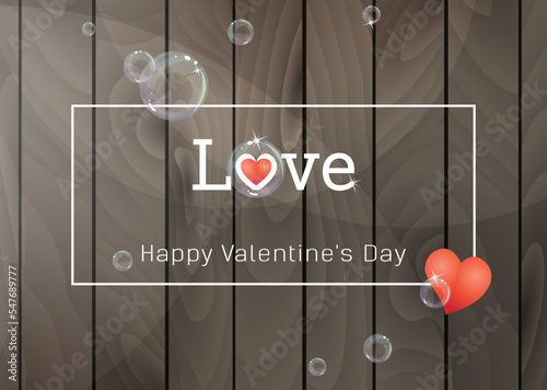 Valentines Day wood background