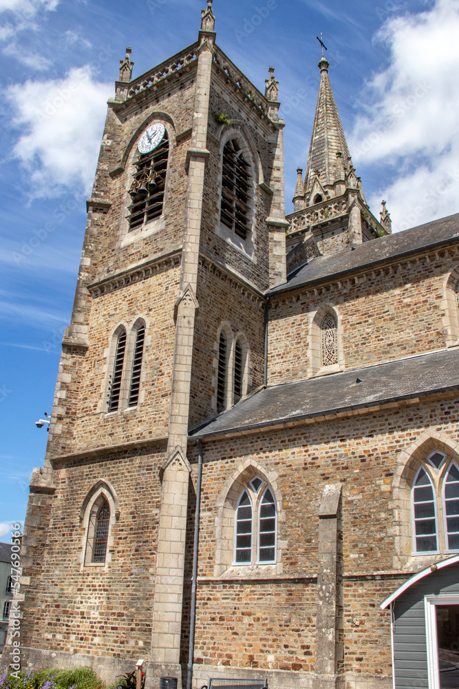 La Haye-du-Puits. Eglise Saint-Jean-l'Evangéliste. Manche. Normandie