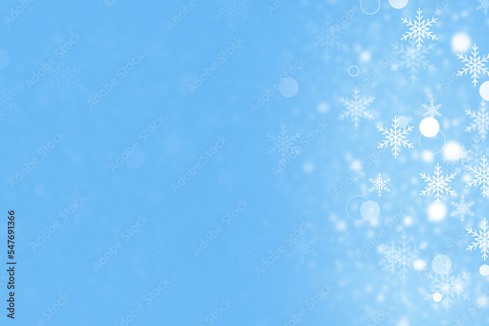 Winter abstract snowflakes on blue background Winter abstract snowflakes on blue background