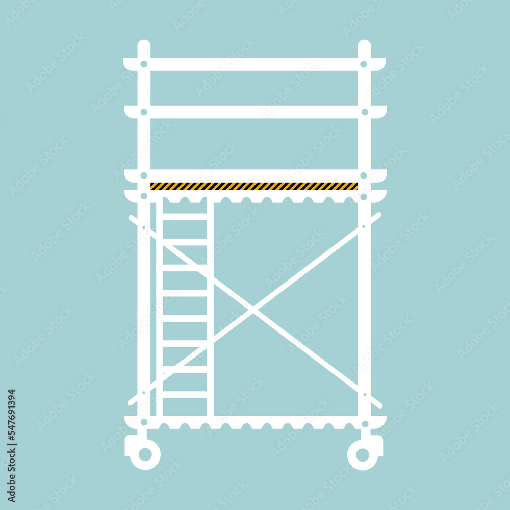 Scaffolding construction flat line icon vector. Scaffolding construction flat line icon vector.