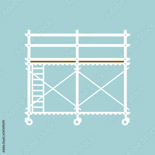 Scaffolding construction flat line icon vector.