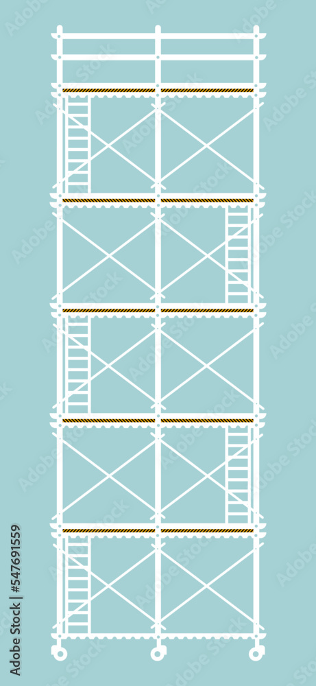 Scaffolding construction flat line icon vector. Scaffolding construction flat line icon vector.