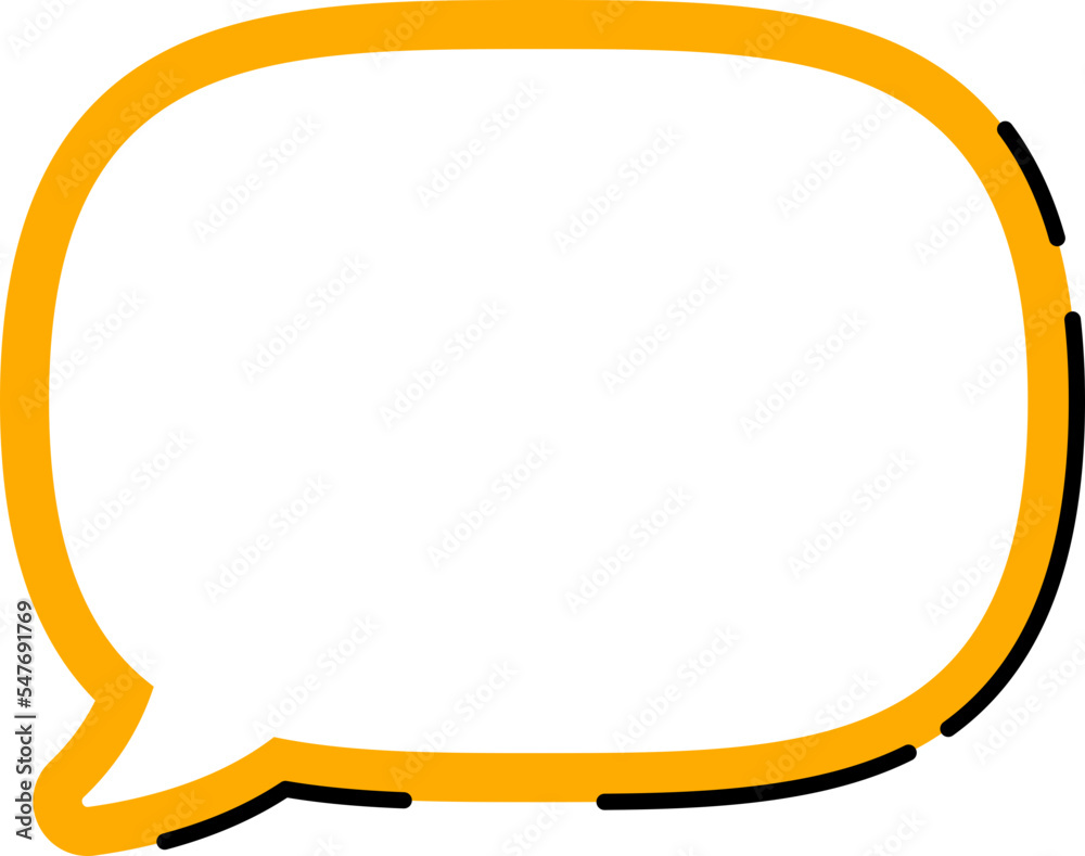 Cute pastel doodle speech bubble hand drawn for decoration Cute pastel doodle speech bubble hand drawn for decoration