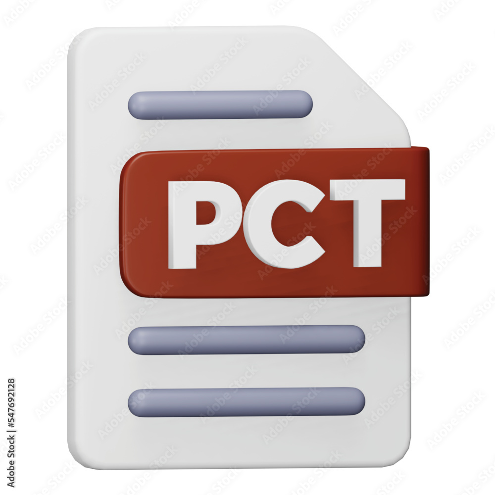 Pct file format 3d rendering isometric icon. Pct file format 3d rendering isometric icon.