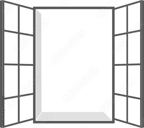 Vector open window. Open window icon.