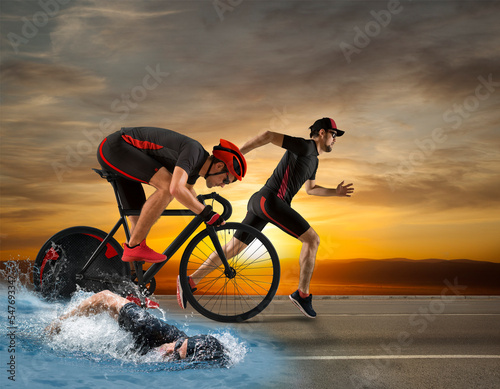 Foto Triathlon sport collage