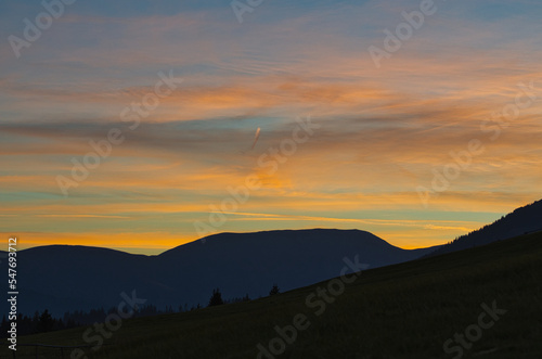 sunset in the mountains