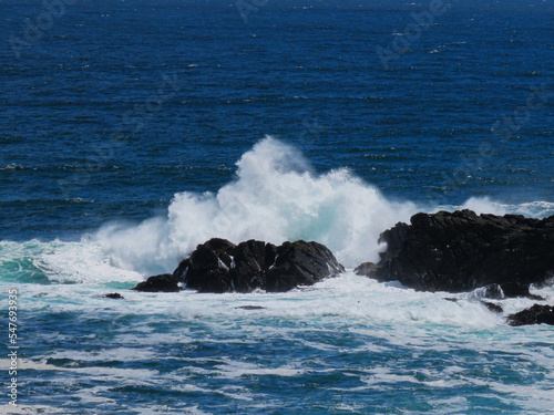 waves crashing on rocks Punta Curiñanco - Los Rios