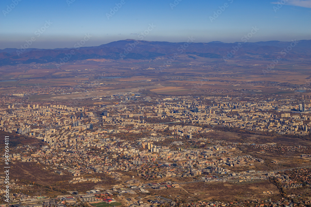 View of Sofia from Vitosha mountain.