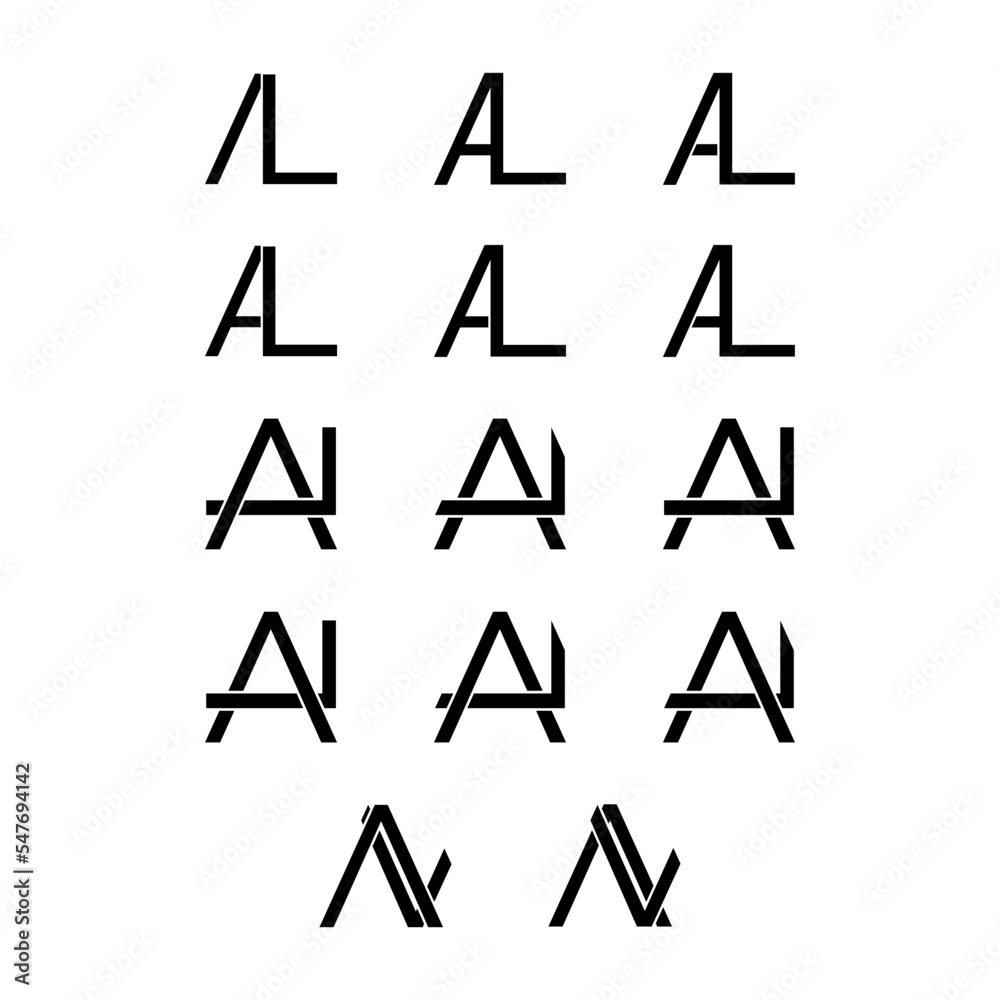 a combination of the letters A and L a combination of the letters A and L