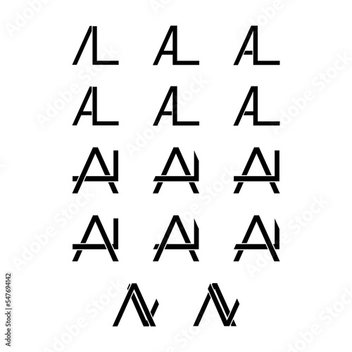 a combination of the letters A and L