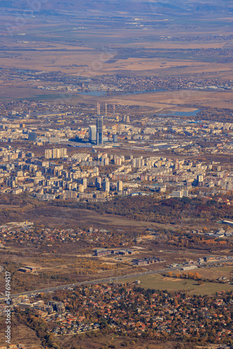 View of Sofia from Vitosha mountain.