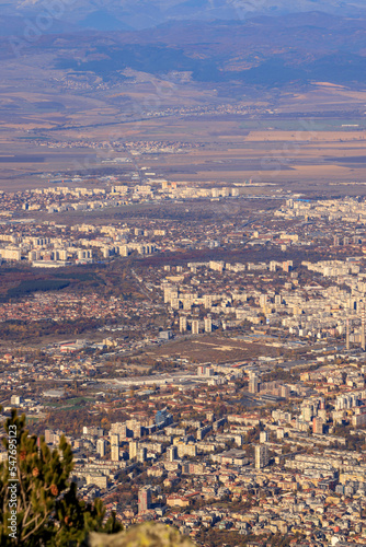 View of Sofia from Vitosha mountain.