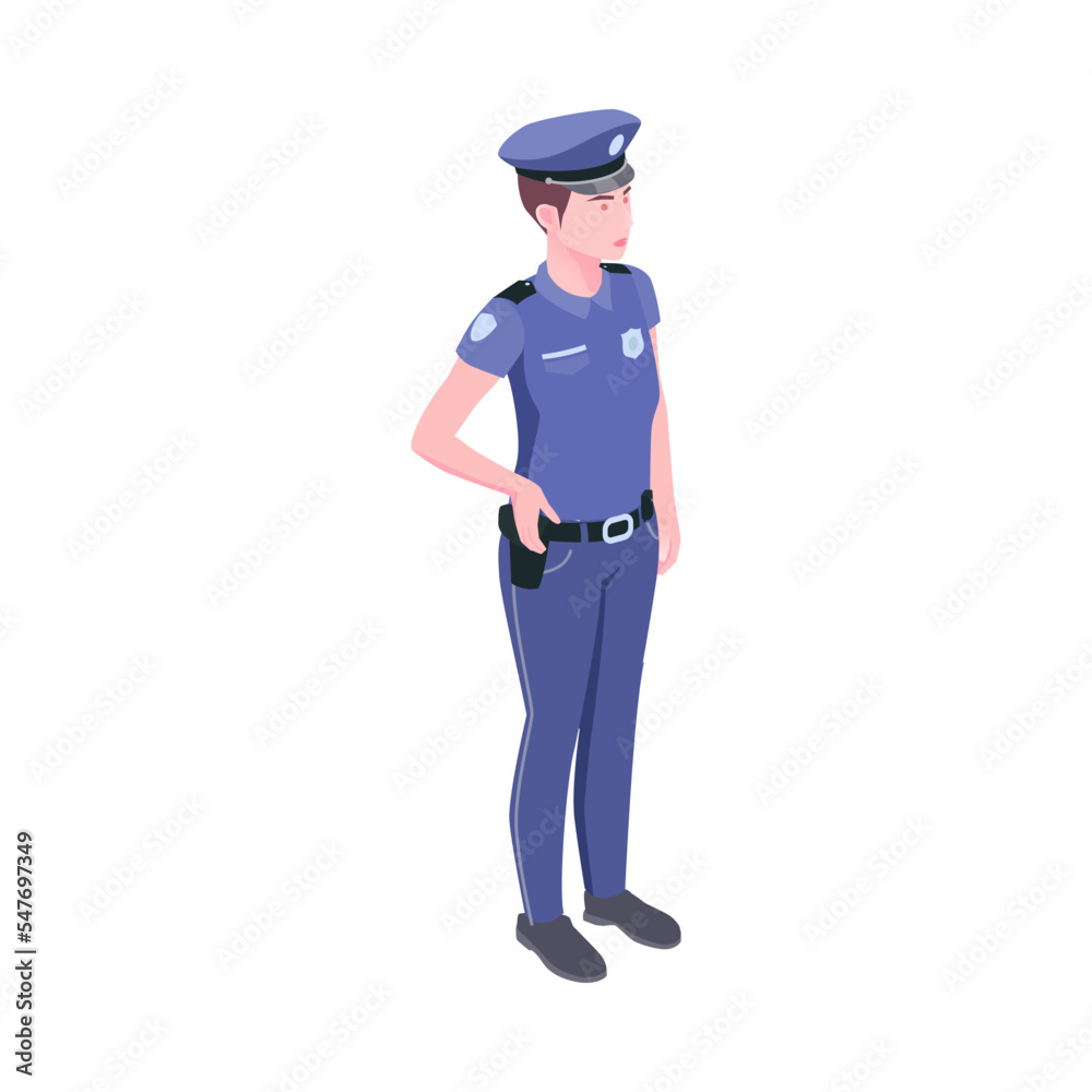 Isometric Police Officer Isometric Police Officer