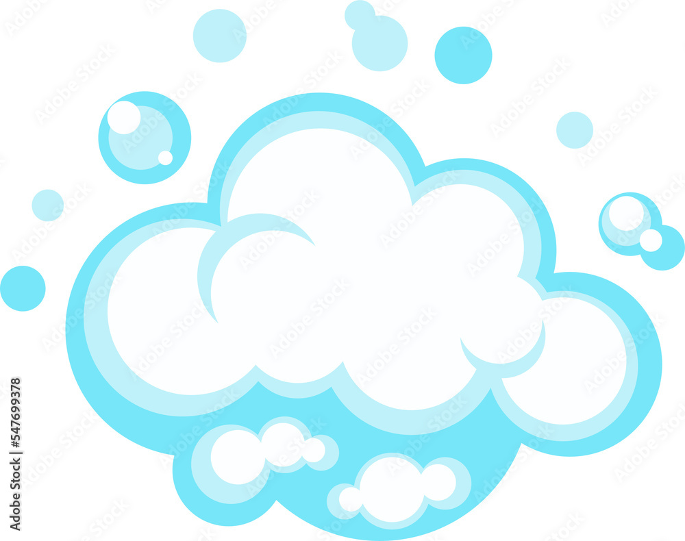 Cartoon soap foam with bubbles. Light blue suds of bath, shampoo, shaving, mousse. Cartoon soap foam with bubbles. Light blue suds of bath, shampoo, shaving, mousse.