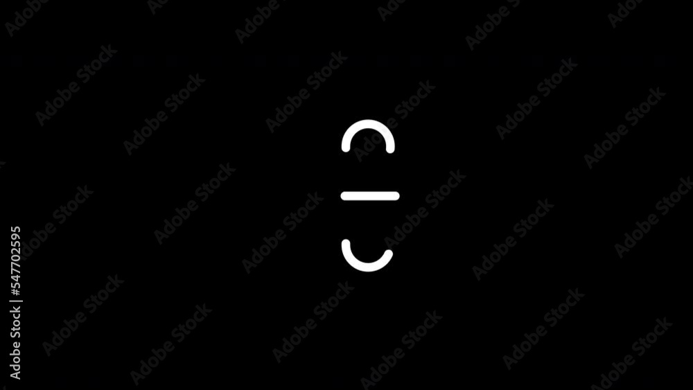 wind icon animation.white icon on black background.