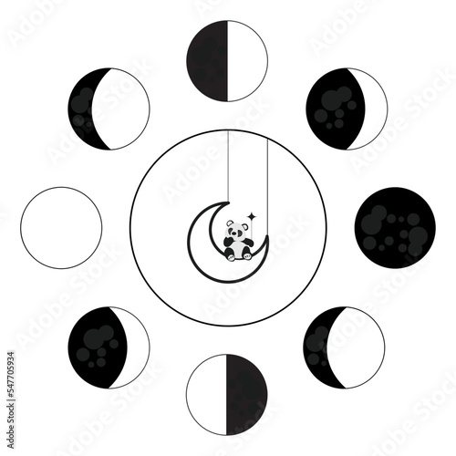 All phases of moon Mystical Design