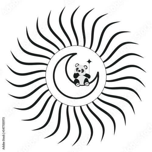 Sun and Moon Mystical design