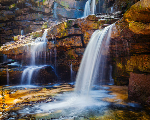 Fototapeta Naklejka Na Ścianę i Meble -  Tropical waterfall. Popokvil Waterfall, Bokor National Park, Cambodia