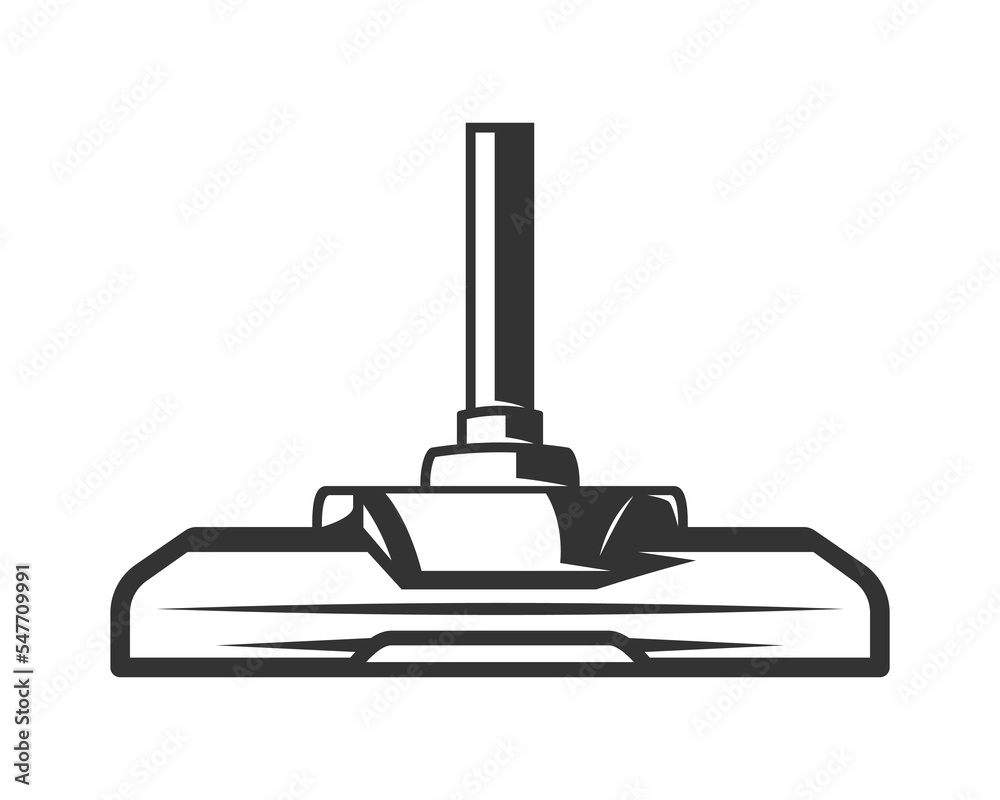 Vacuum cleaner silhouette isolated on white background. Cleaning concept. Vector illustration Vacuum cleaner silhouette isolated on white background. Cleaning concept. Vector illustration
