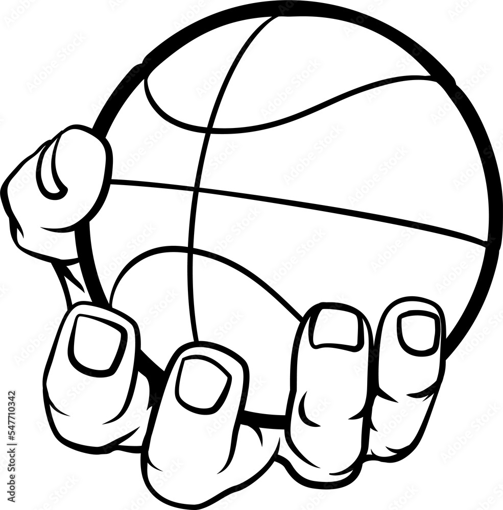 Hand Holding Basketball Ball Hand Holding Basketball Ball