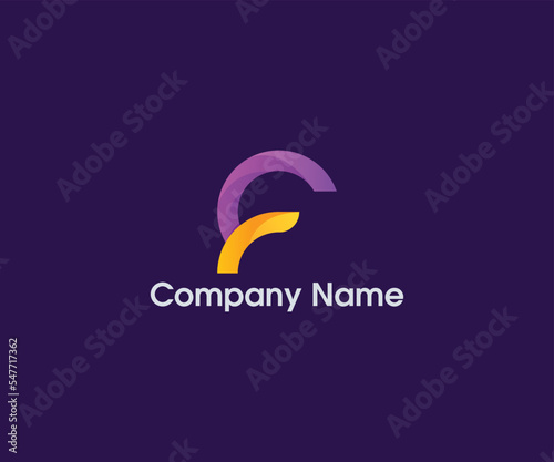 Alphabet F Monogram Logo 