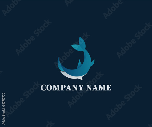 Shirk fish logo Design