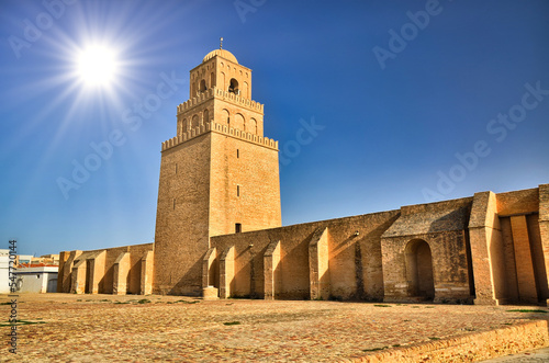 Ancient Great Mosque, Kairouan, Sahara Desert, Tunisia, Africa,