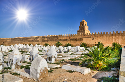 Ancient muslim cemetery, Great Mosque, Kairouan, Sahara Desert, photo