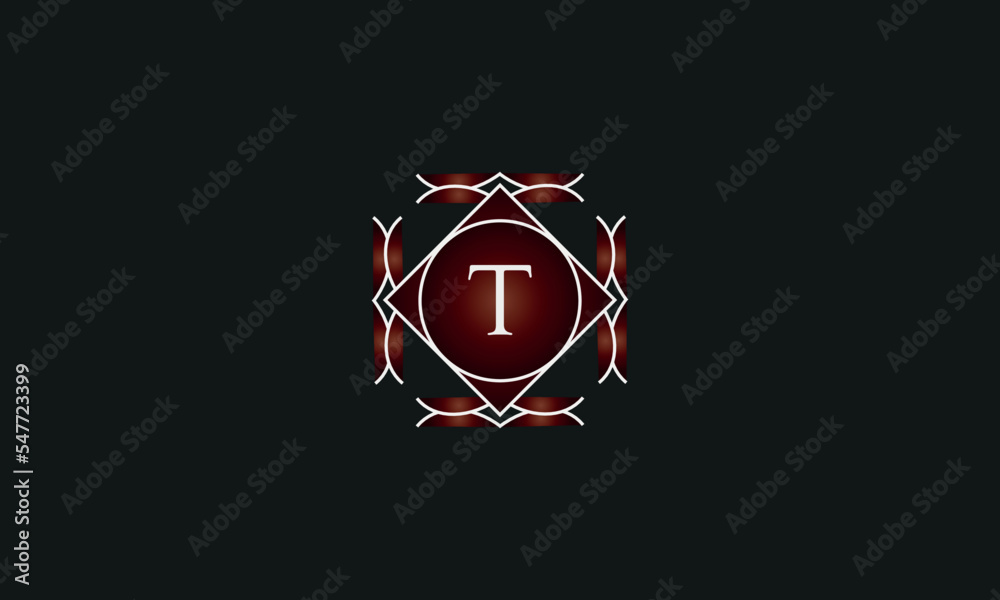 Luxury logo template with elegant ornament and letter T. Emblem logo for restaurants, hotels, bars and boutiques. Luxury logo template with elegant ornament and letter T. Emblem logo for restaurants, hotels, bars and boutiques.