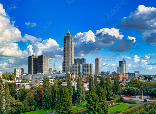skyline of modern Rotterdam