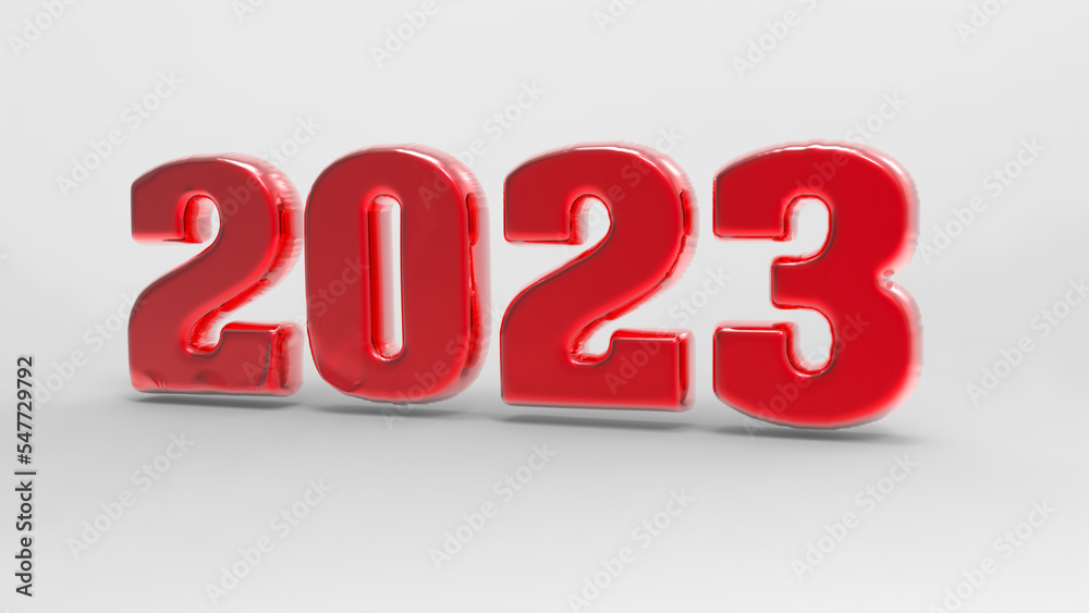 3D render of a banner with the text 2023 in the form of balloons. Christmas text in the form of foil balloons on a white background. For designing postcards, banners, posters and backgrounds. 3D render of a banner with the text 2023 in the form of balloons. Christmas text in the form of foil balloons on a white background. For designing postcards, banners, posters and backgrounds.