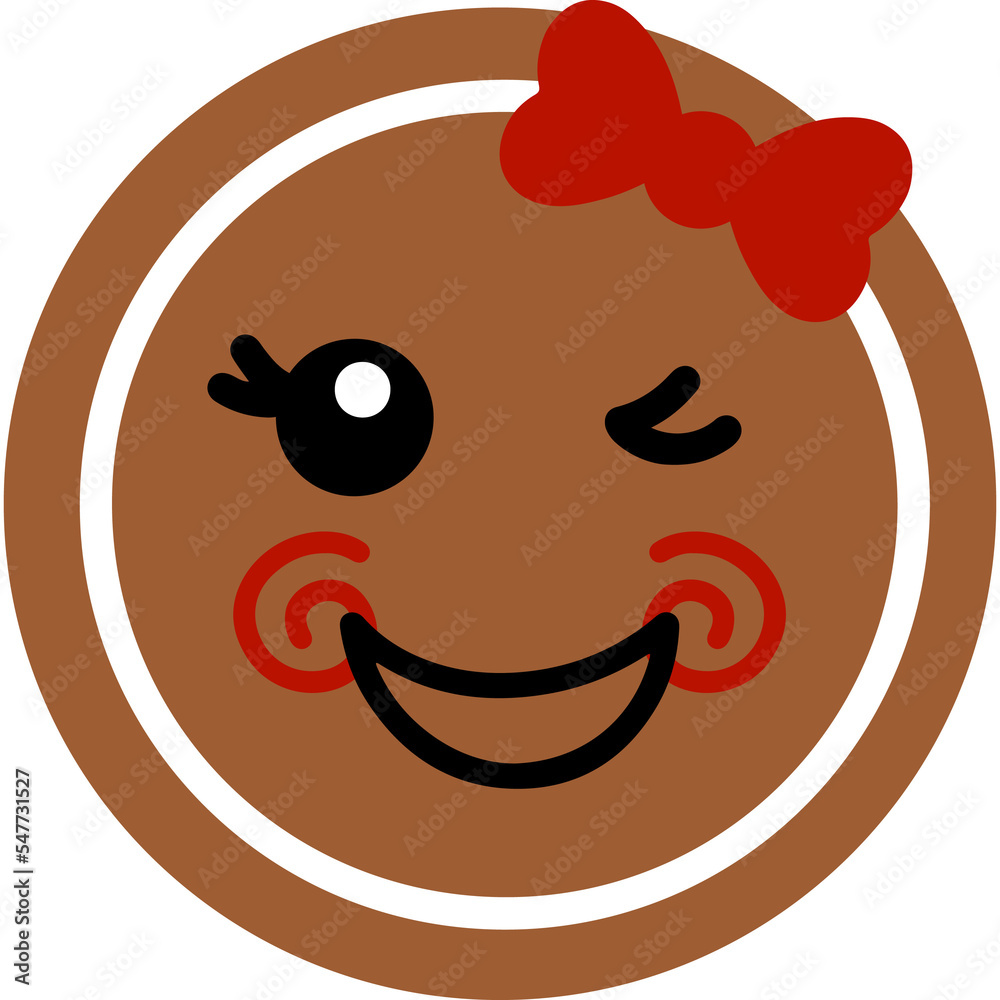 Gingerbread face cartoon illustration Gingerbread face cartoon illustration