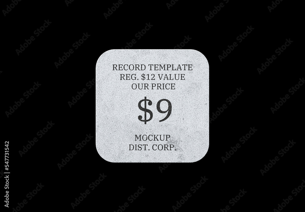 Price Sticker Layout Price Sticker Paper Texture Mockup Template Stock Template | Adobe Stock