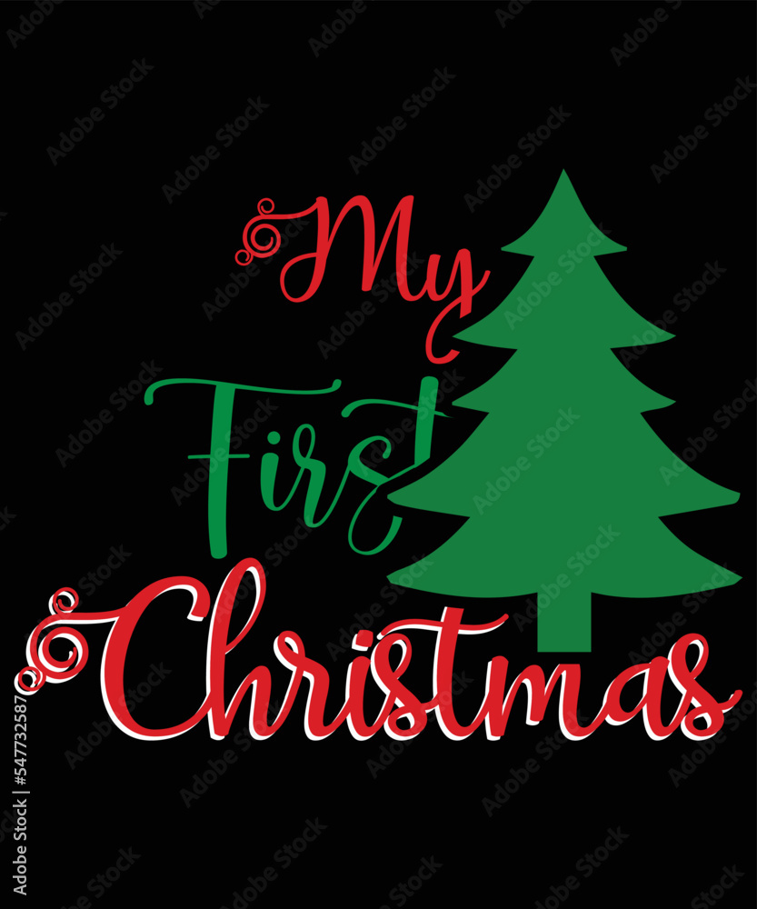 Fototapeta premium CHRISTMAS T SHIRT DESIGN