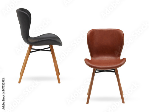 Modern chair with cut out isolated on background transparent photo
