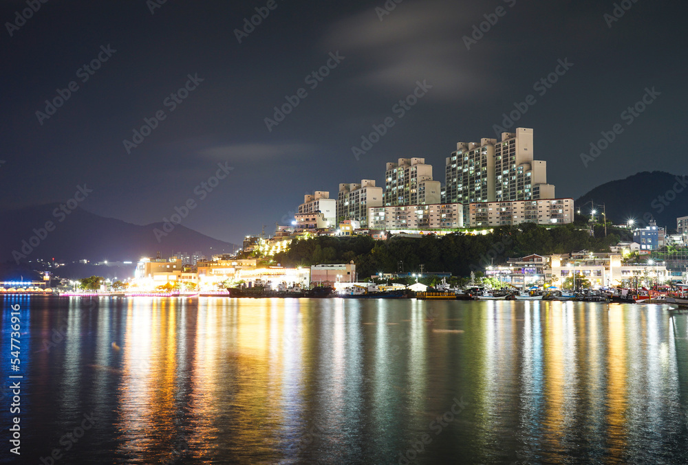 Night View of Yeosu, South Jeolla Province, Korea
