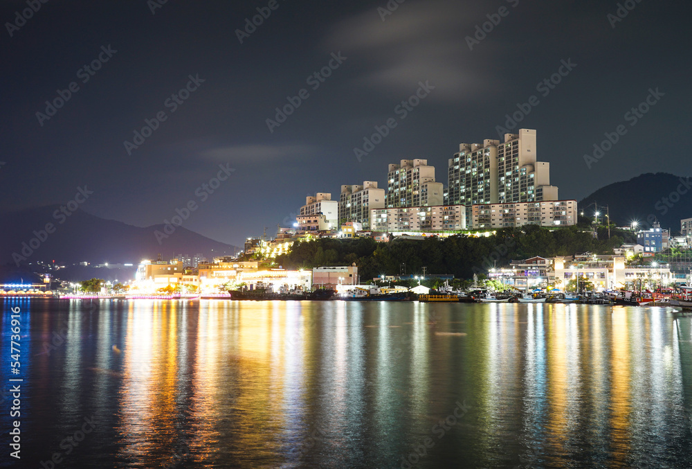 Night View of Yeosu, South Jeolla Province, Korea Night View of Yeosu, South Jeolla Province, Korea