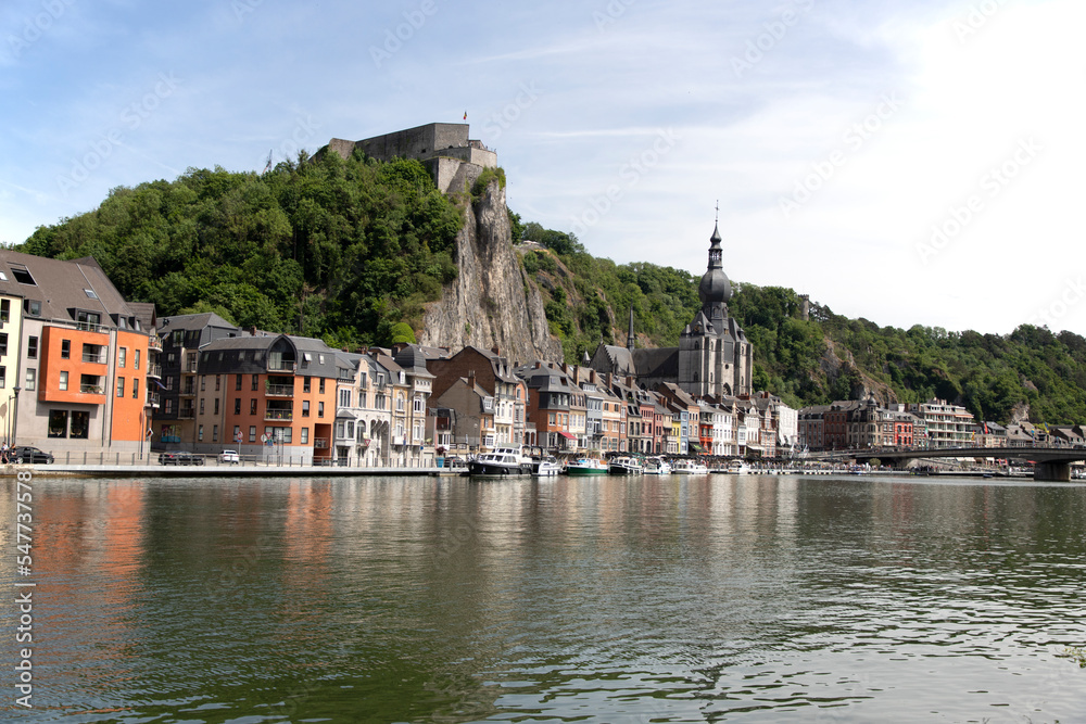 View on the city of Dinant in Wallonia, Belgium